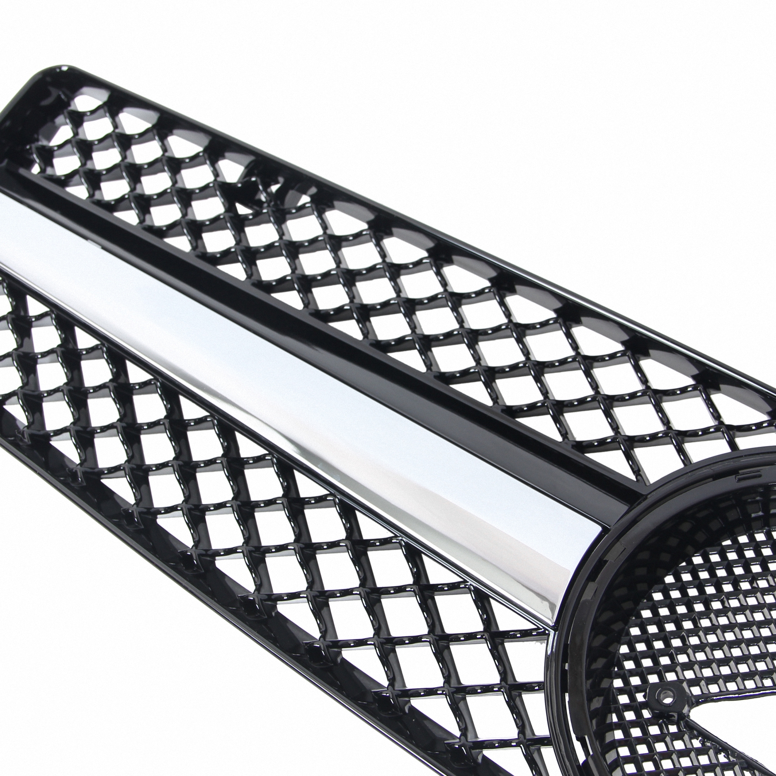 für Mercedes AMG LOOK Grill SL R129 W129 CHROM SCHWARZ Kühlergrill Frontgrill