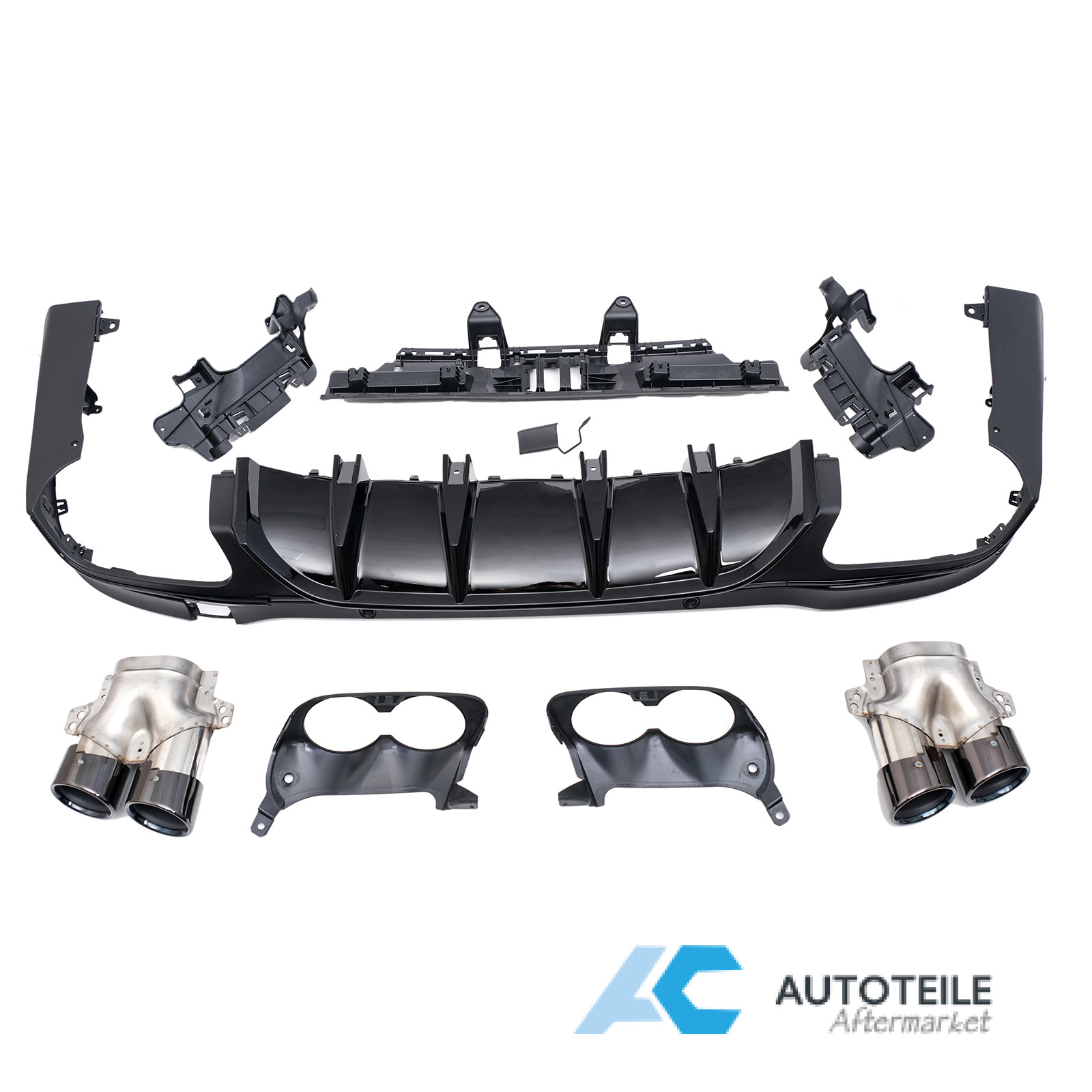 HECK DIFFUSOR + Auspuffblende Für Mercedes W213 S213 Sport E63 Style